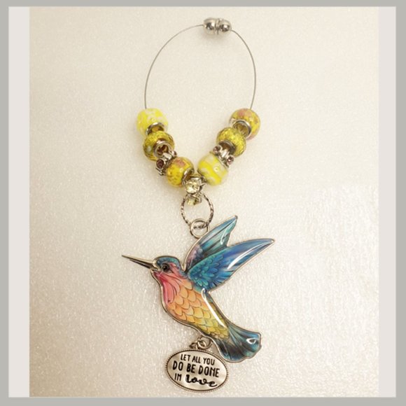 Handmade Accessories - Hummingbird Rear View Mirror Hanger